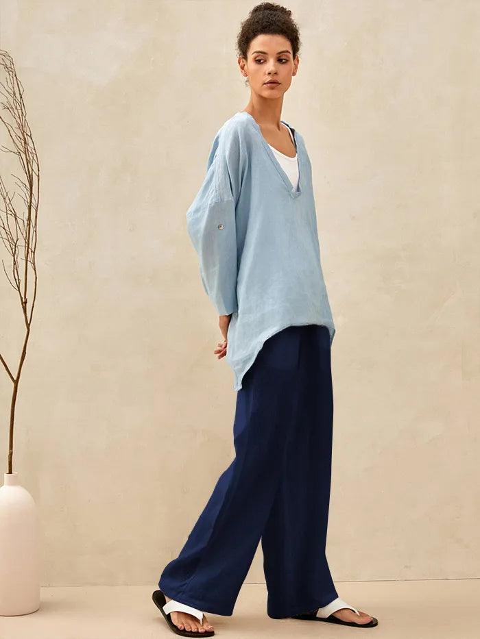 100% Linen Classic Pants
