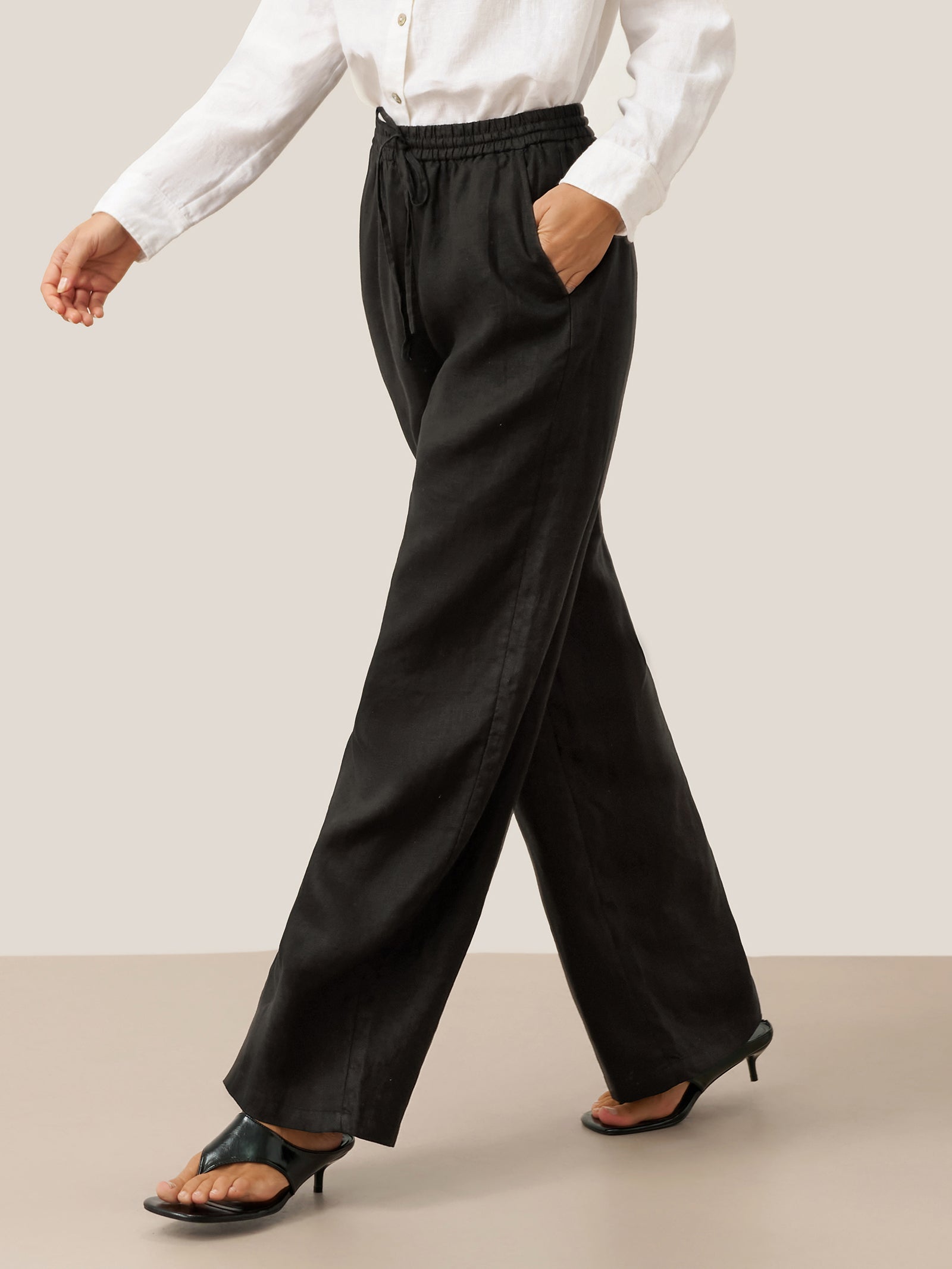 100% Linen Classic Pants