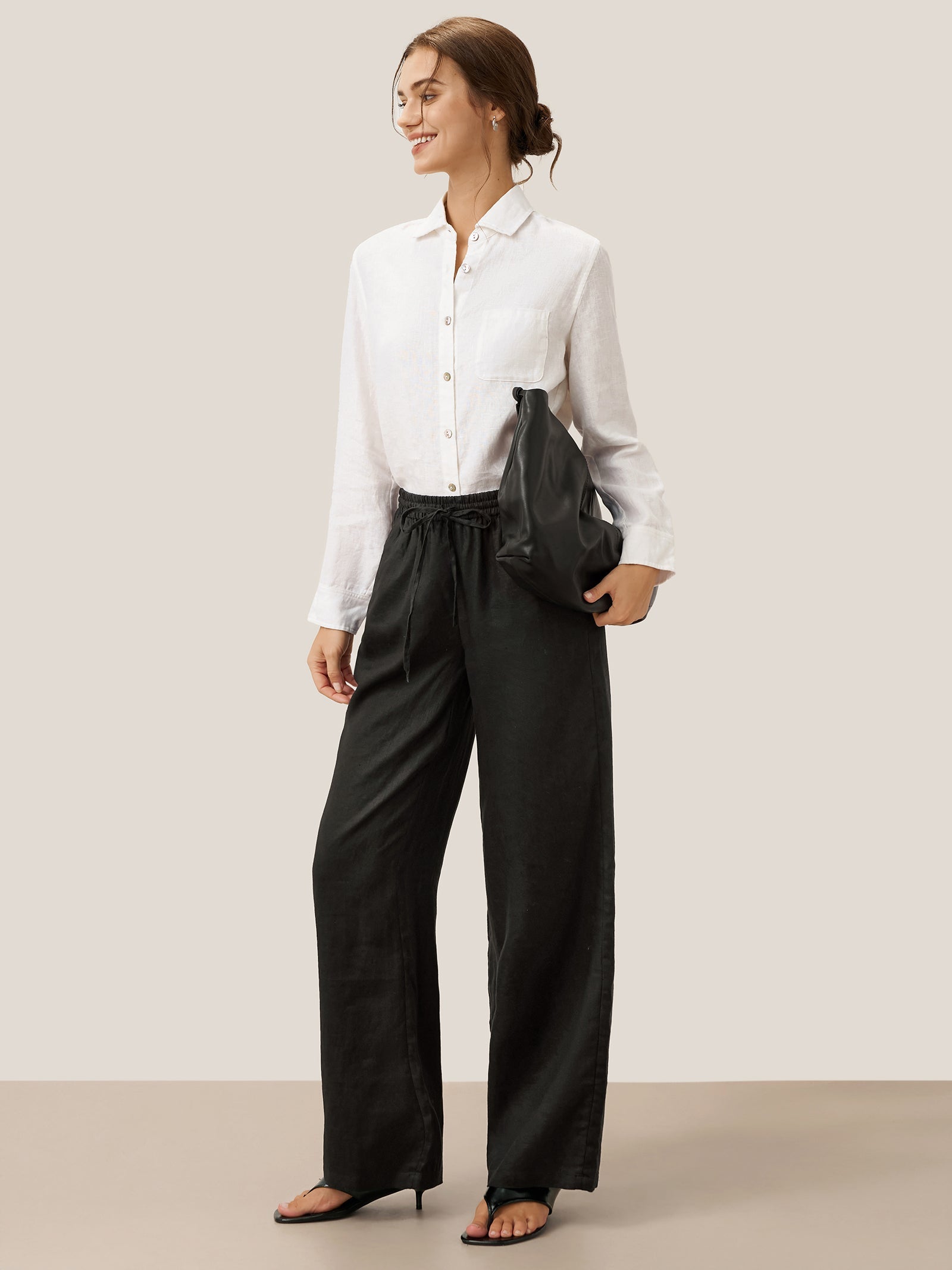 100% Linen Classic Pants