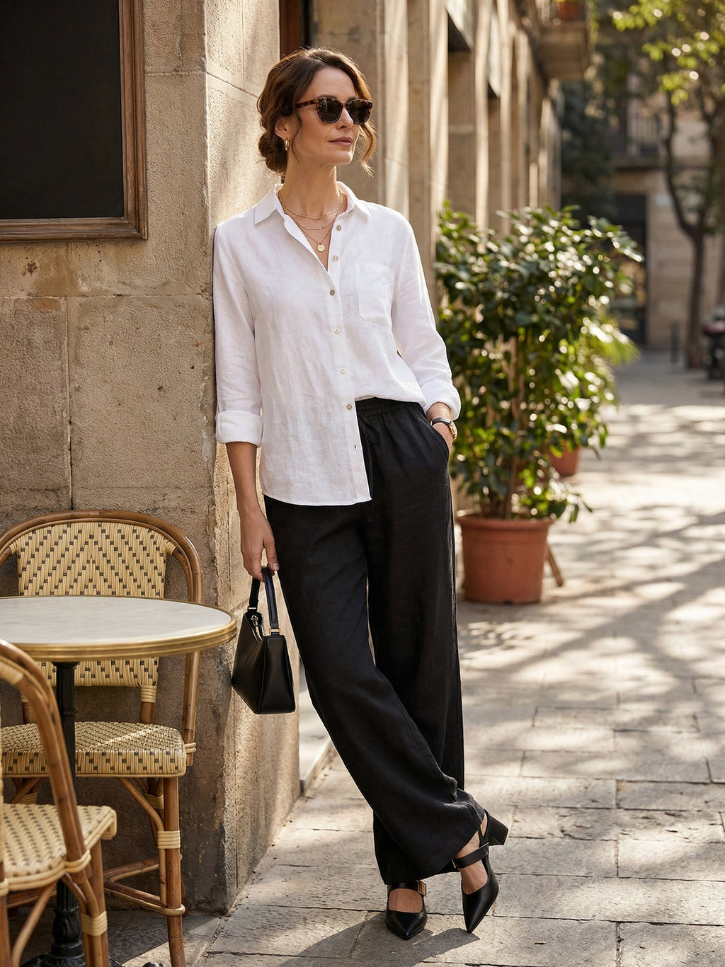 100% Linen Classic Pants