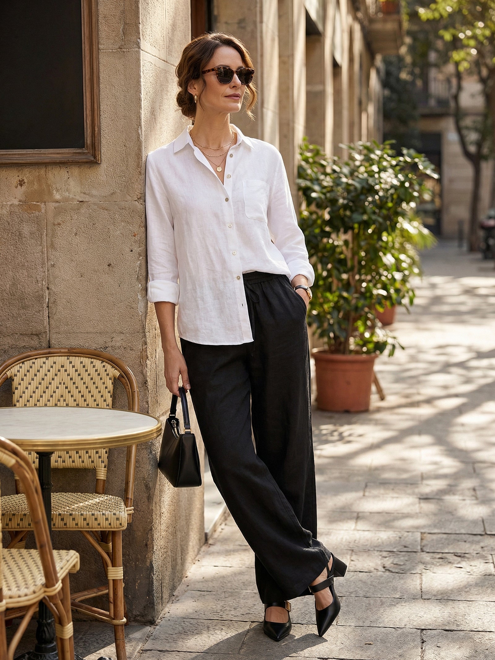 100% Linen Classic Pants