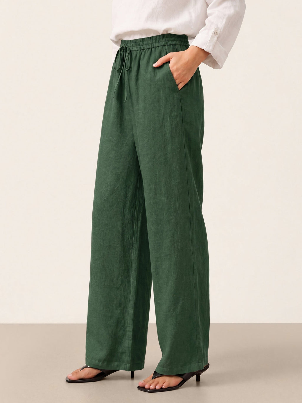 100% Linen Classic Pants