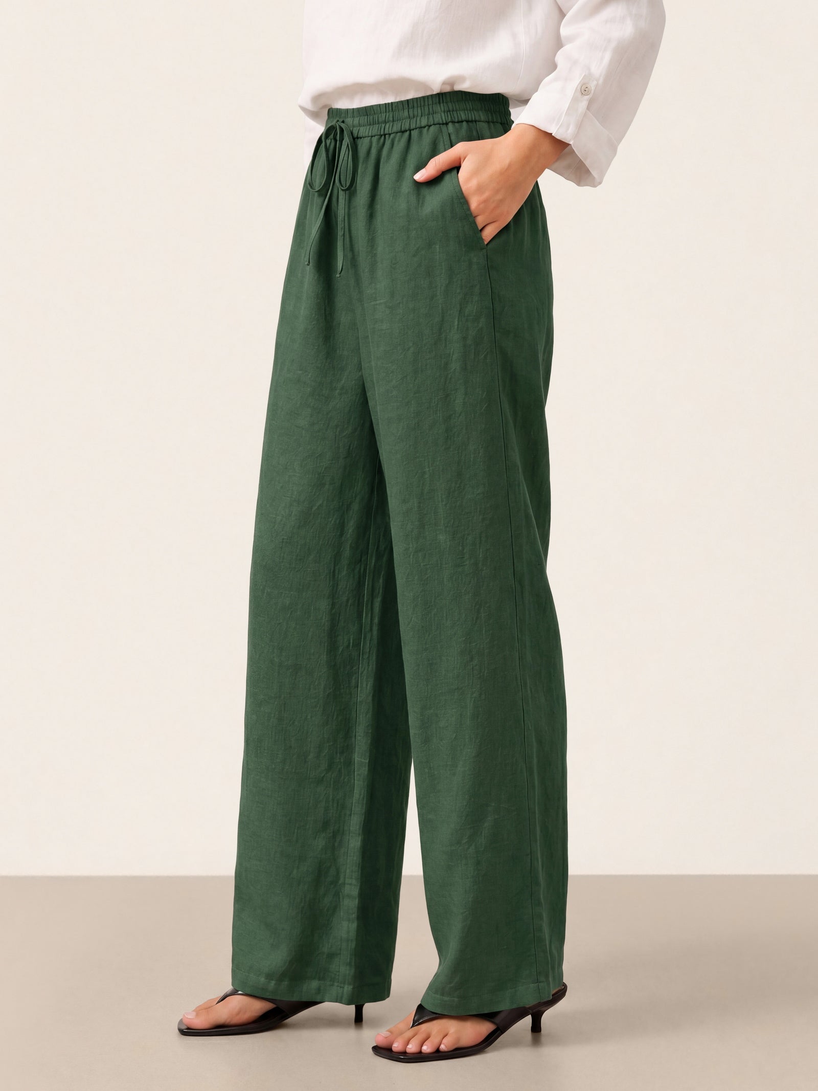 100% Linen Classic Pants