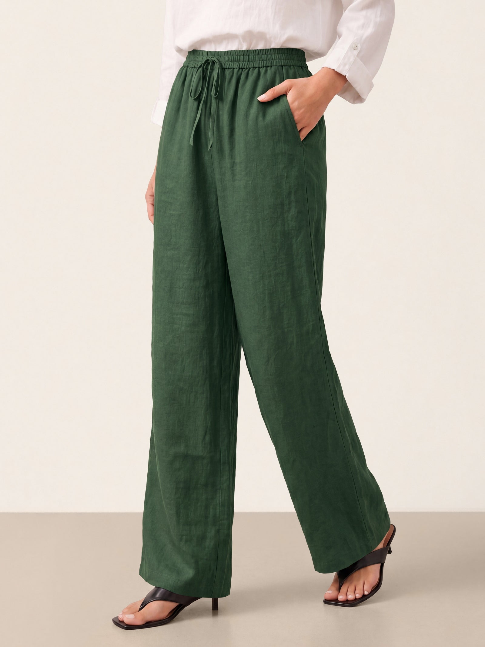 100% Linen Classic Pants