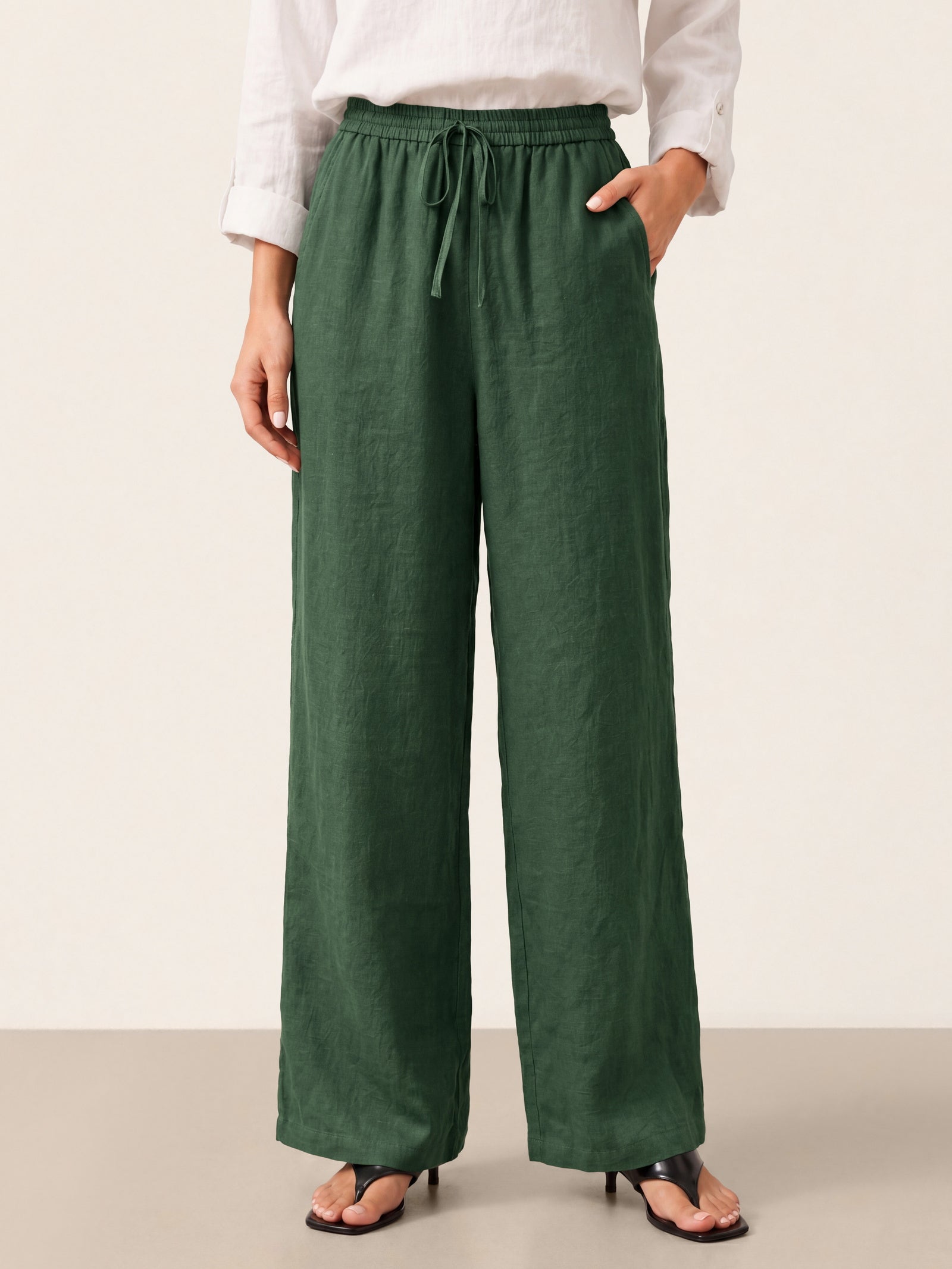 100% Linen Classic Pants