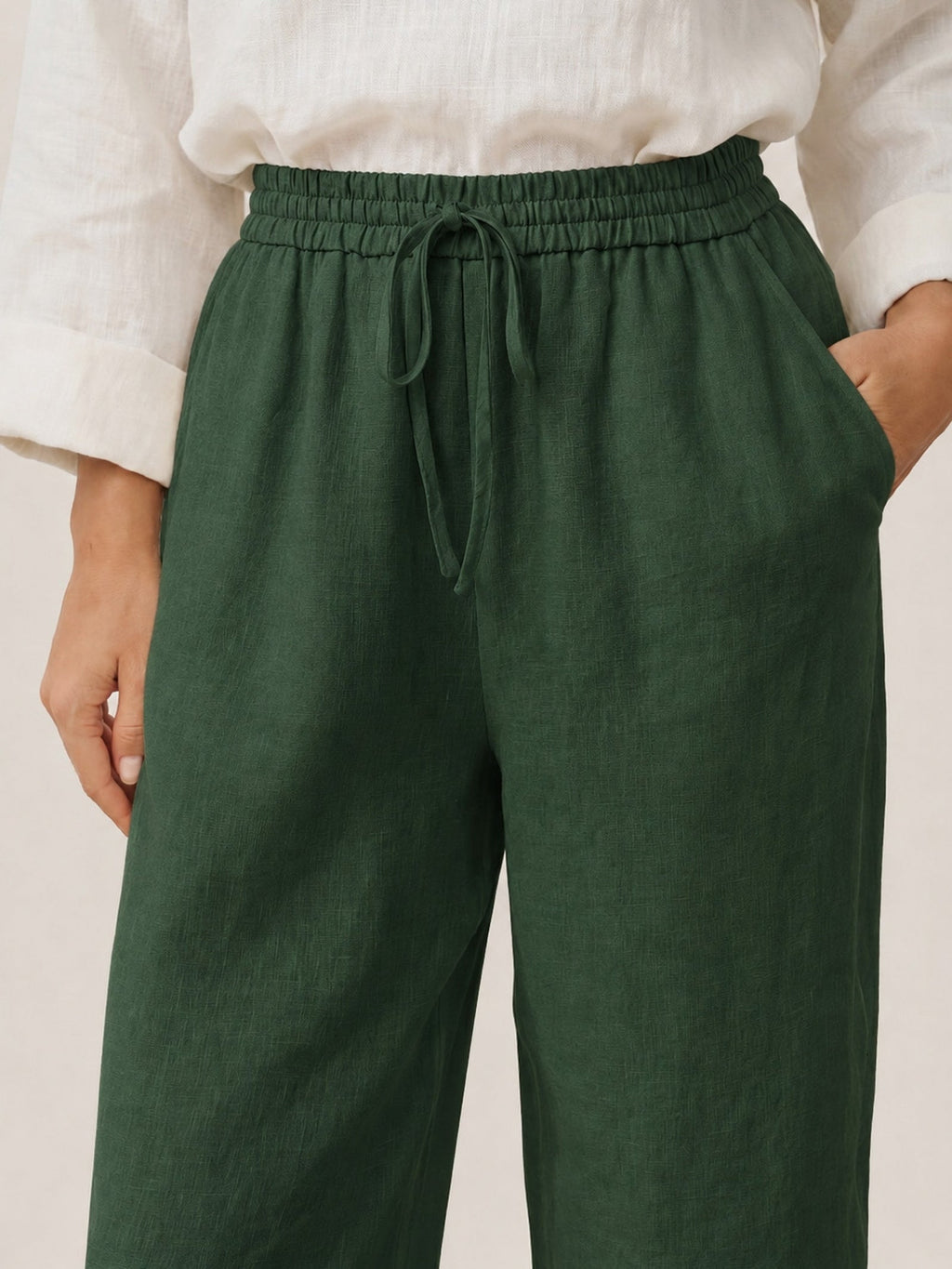 100% Linen Classic Pants
