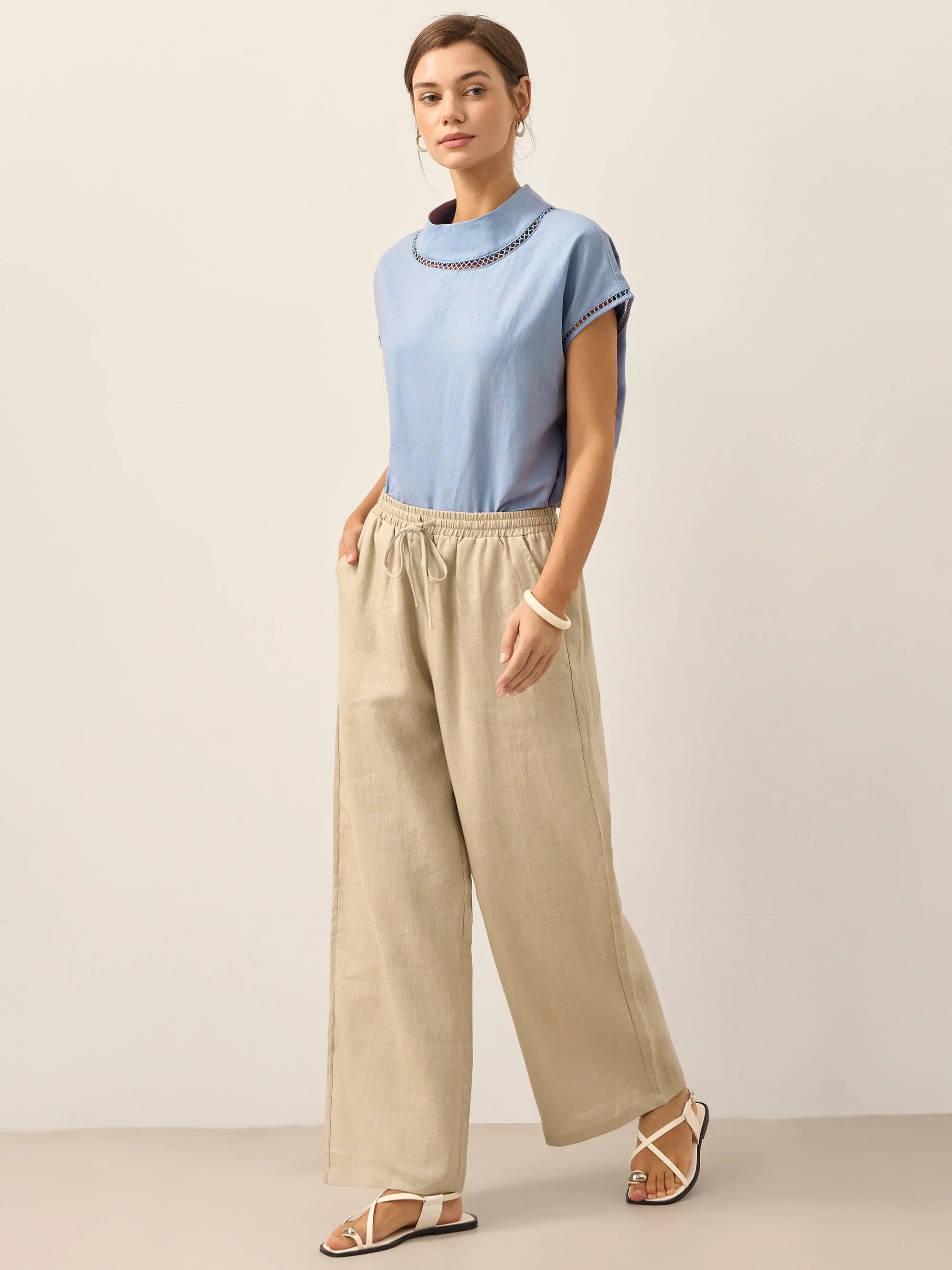 100% Linen Classic Pants