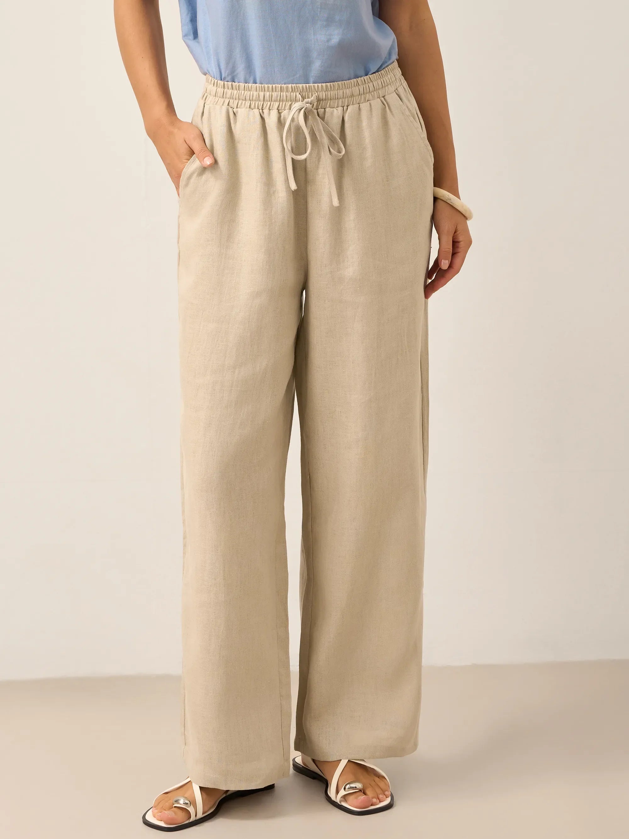 100% Linen Classic Pants