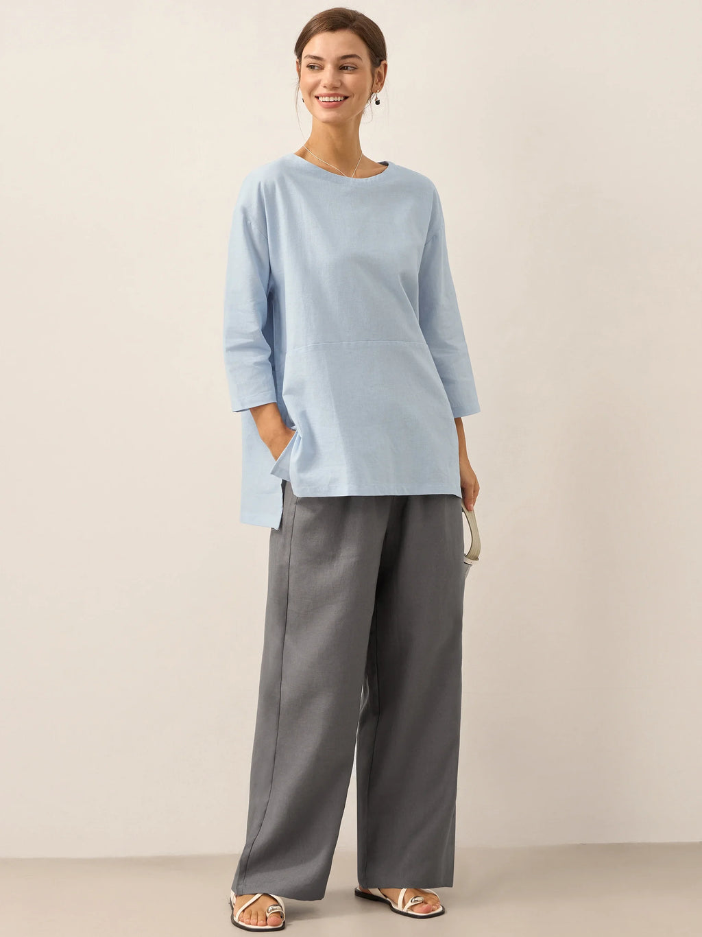 100% Linen Classic Pants