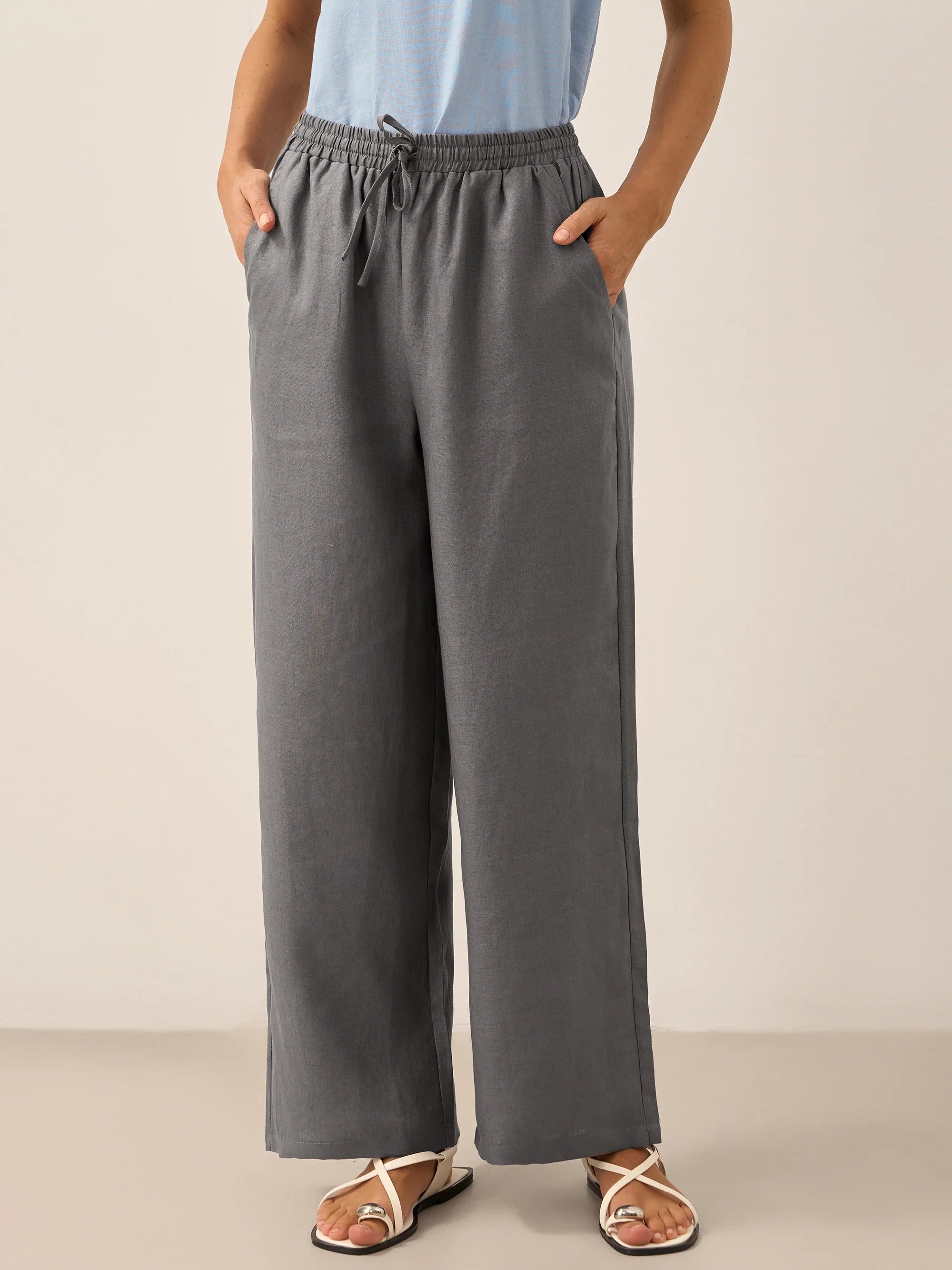 100% Linen Classic Pants