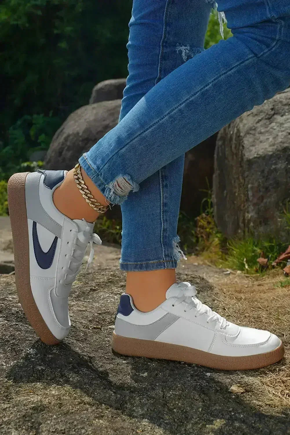 Leather Lace Up Sneaker