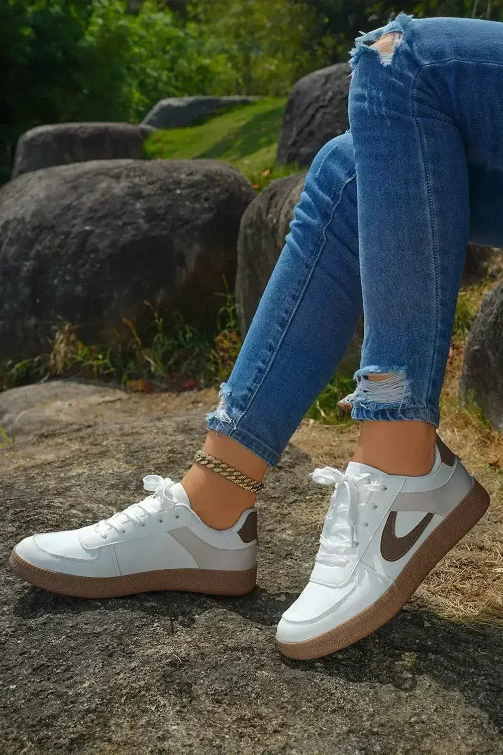 Leather Lace Up Sneaker