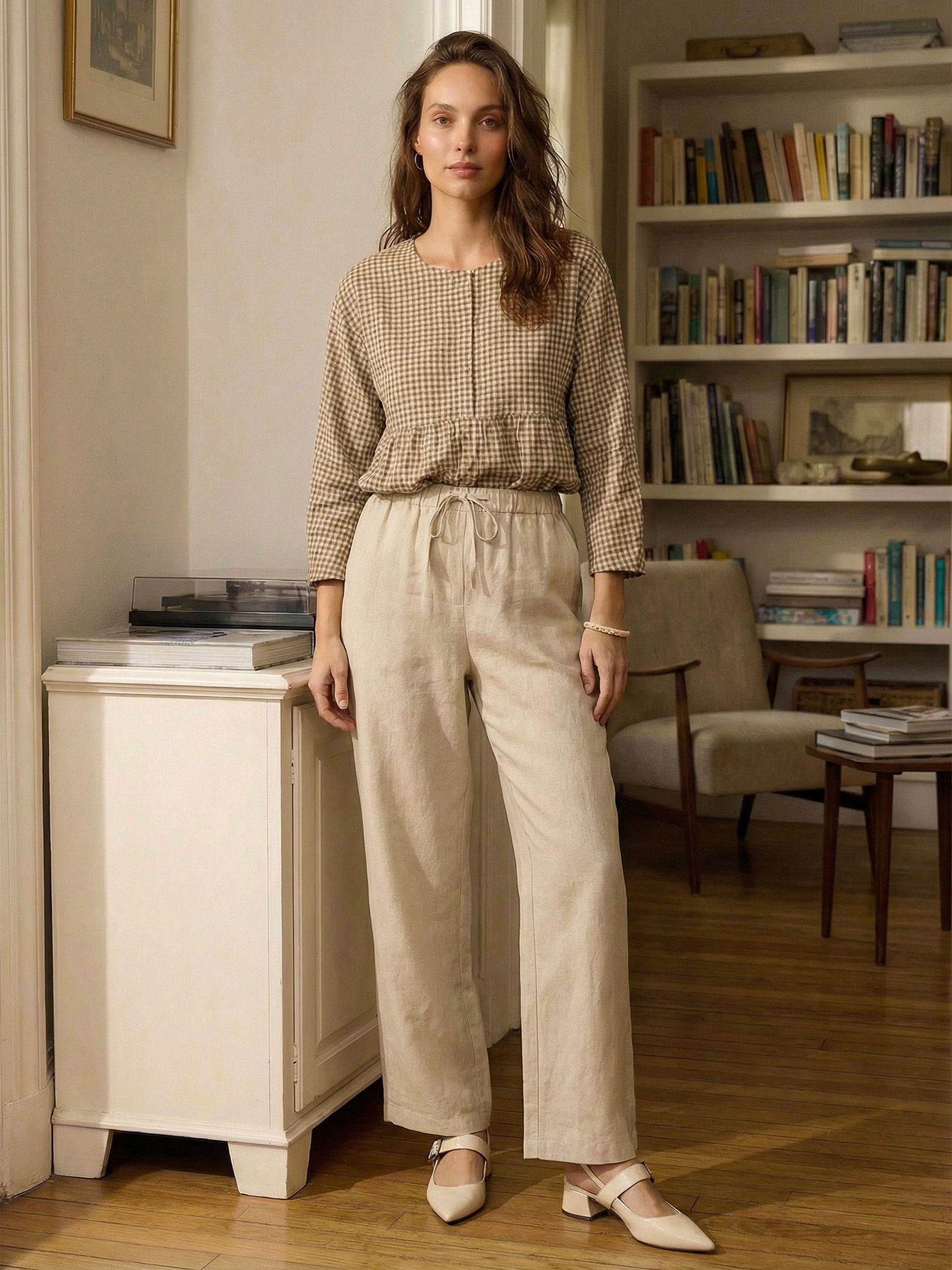 100% Linen Classic Pants