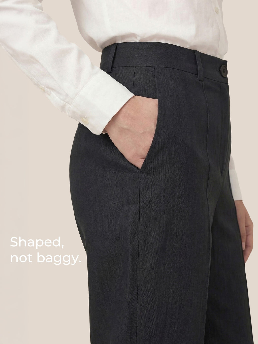 Linen Tailored Dress Pants