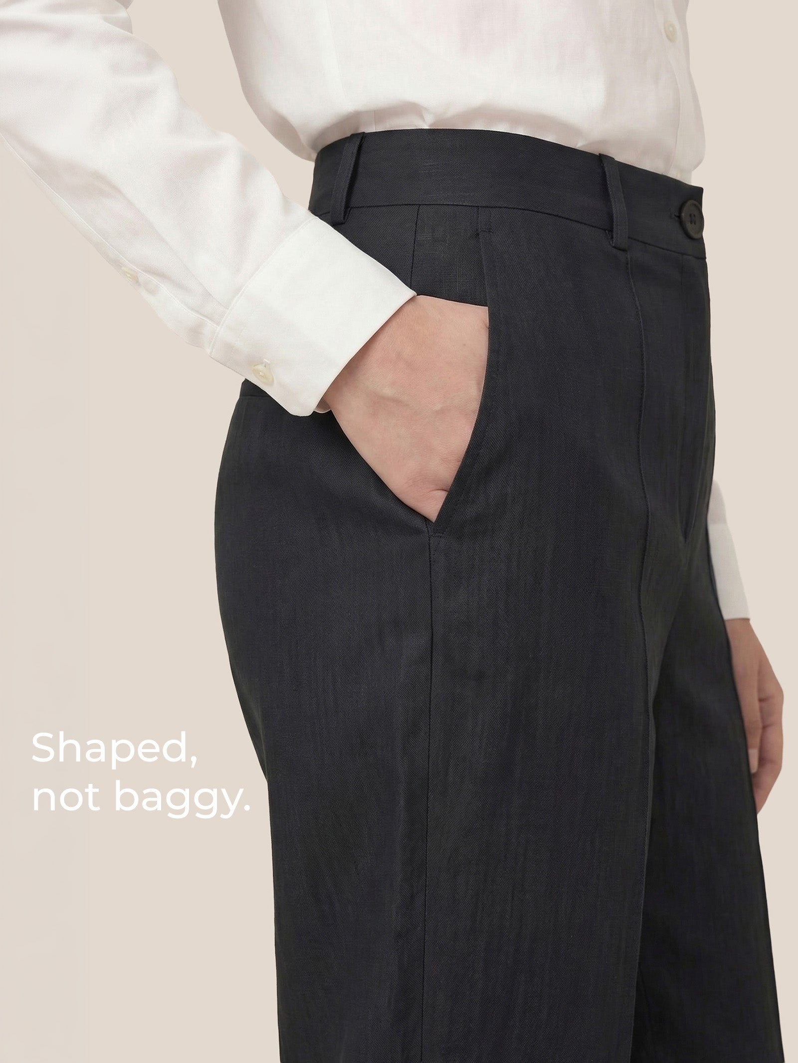 Linen Tailored Dress Pants