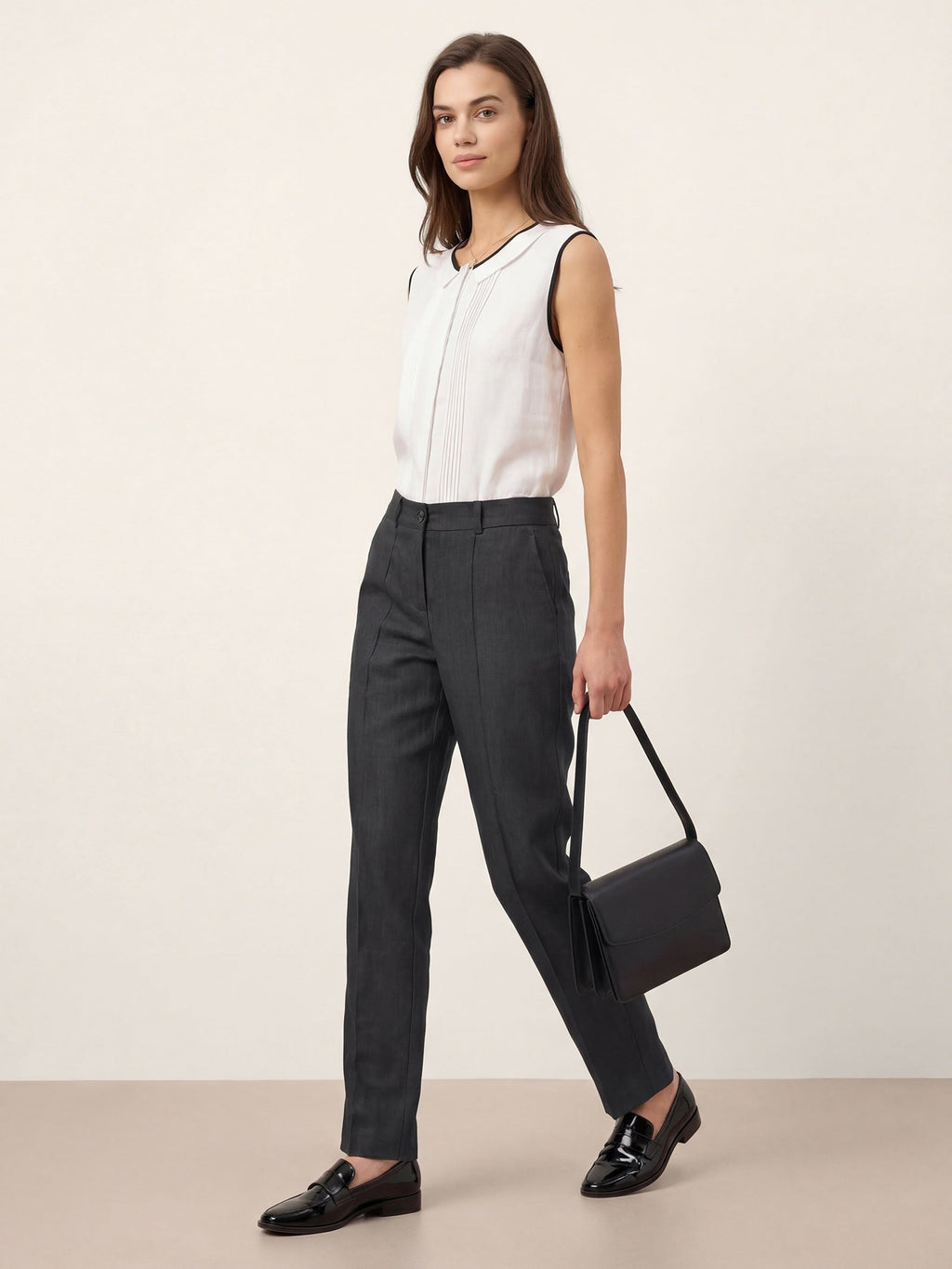 Linen Tailored Dress Pants