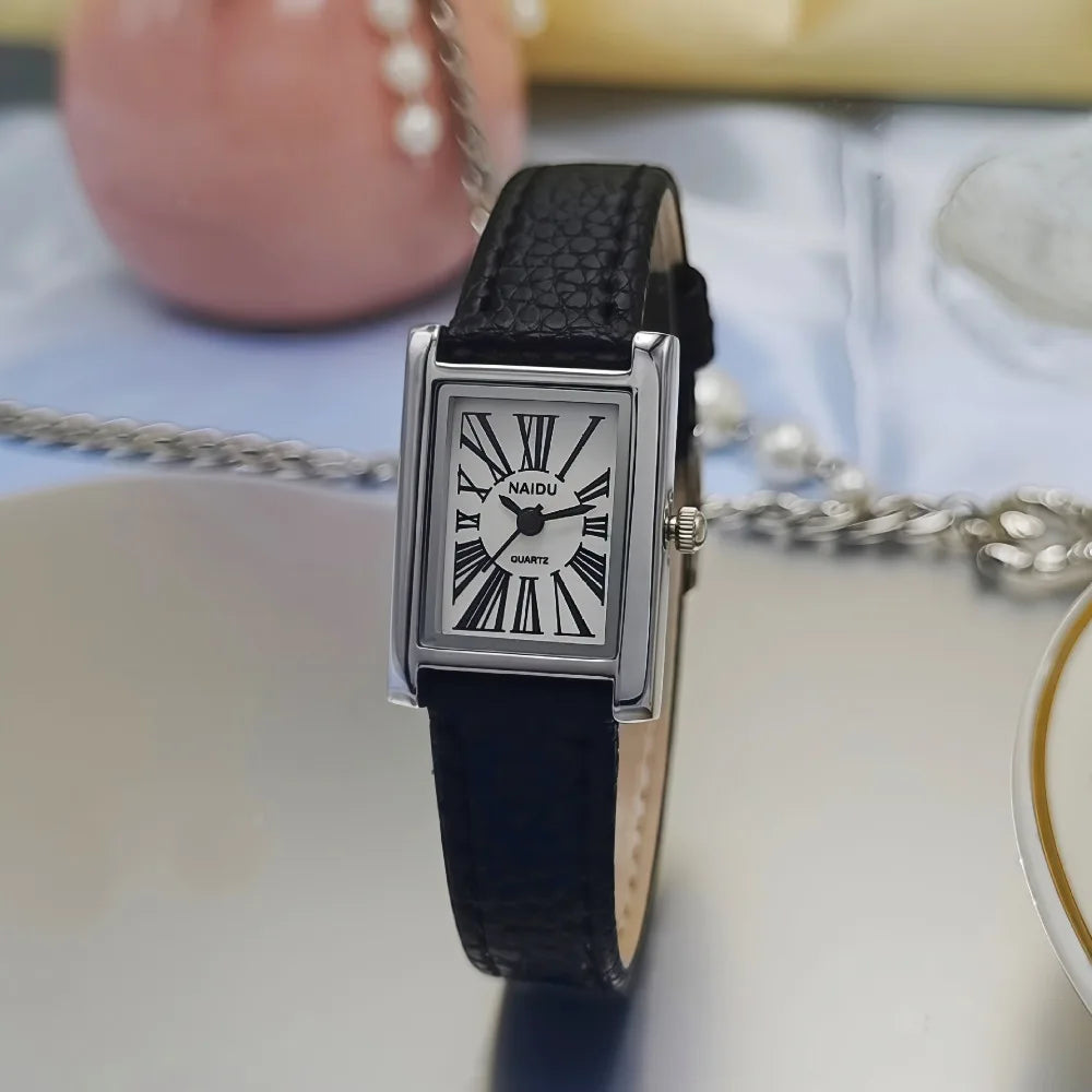 Womens Leather Banded Quartz Watch