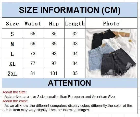 Womens Ripped Jean Short