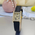 Womens Leather Banded Quartz Watch