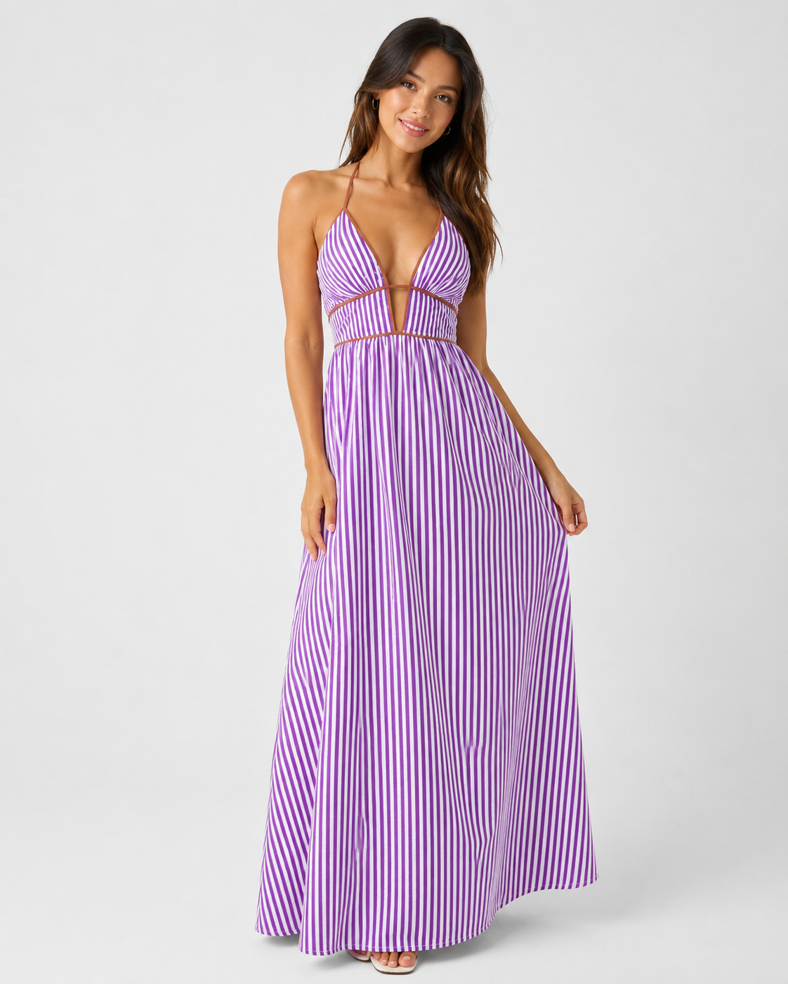 Striped Backless Sundress