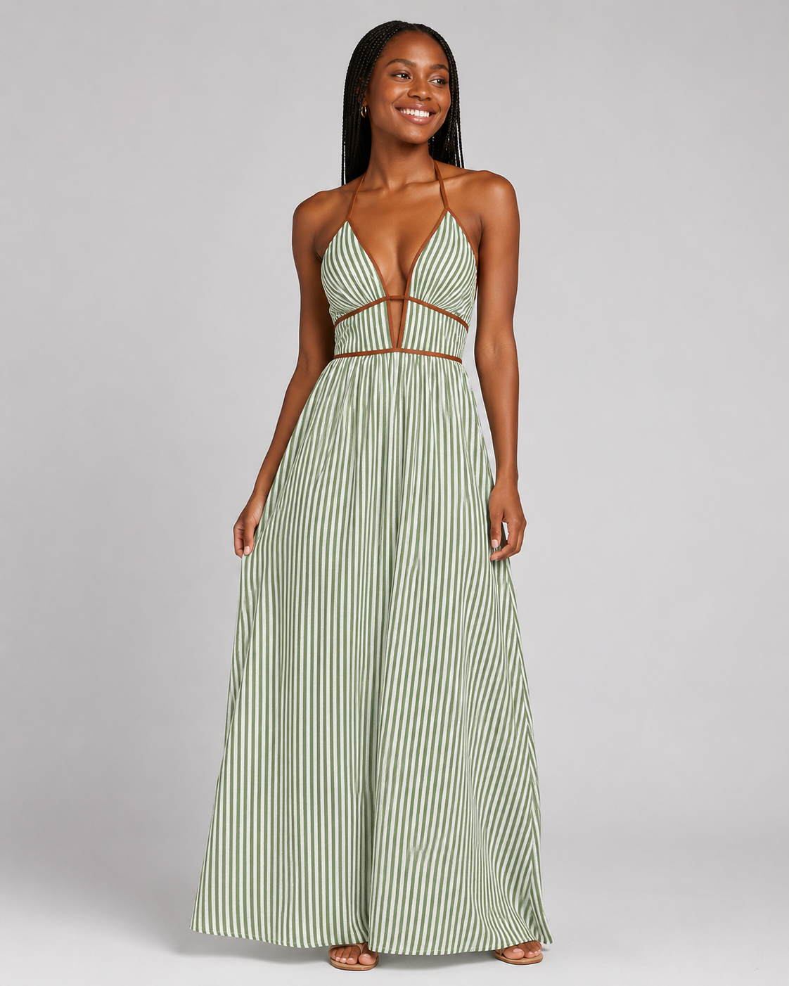 Striped Backless Sundress