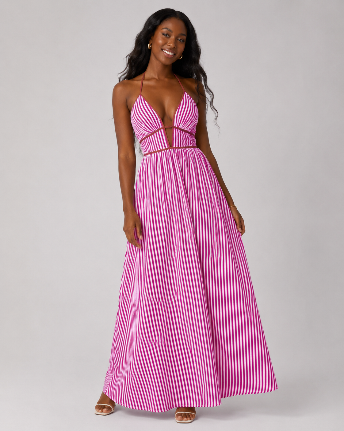 Striped Backless Sundress