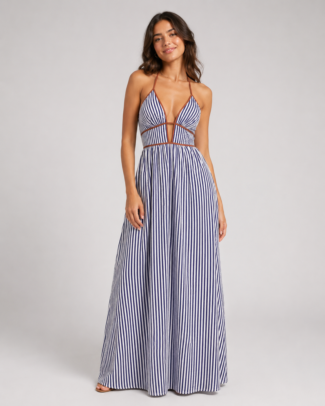 Striped Backless Sundress