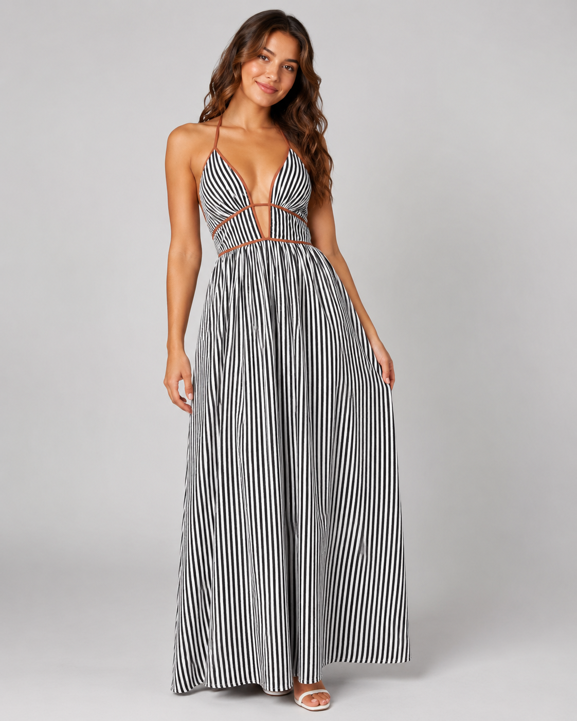 Striped Backless Sundress