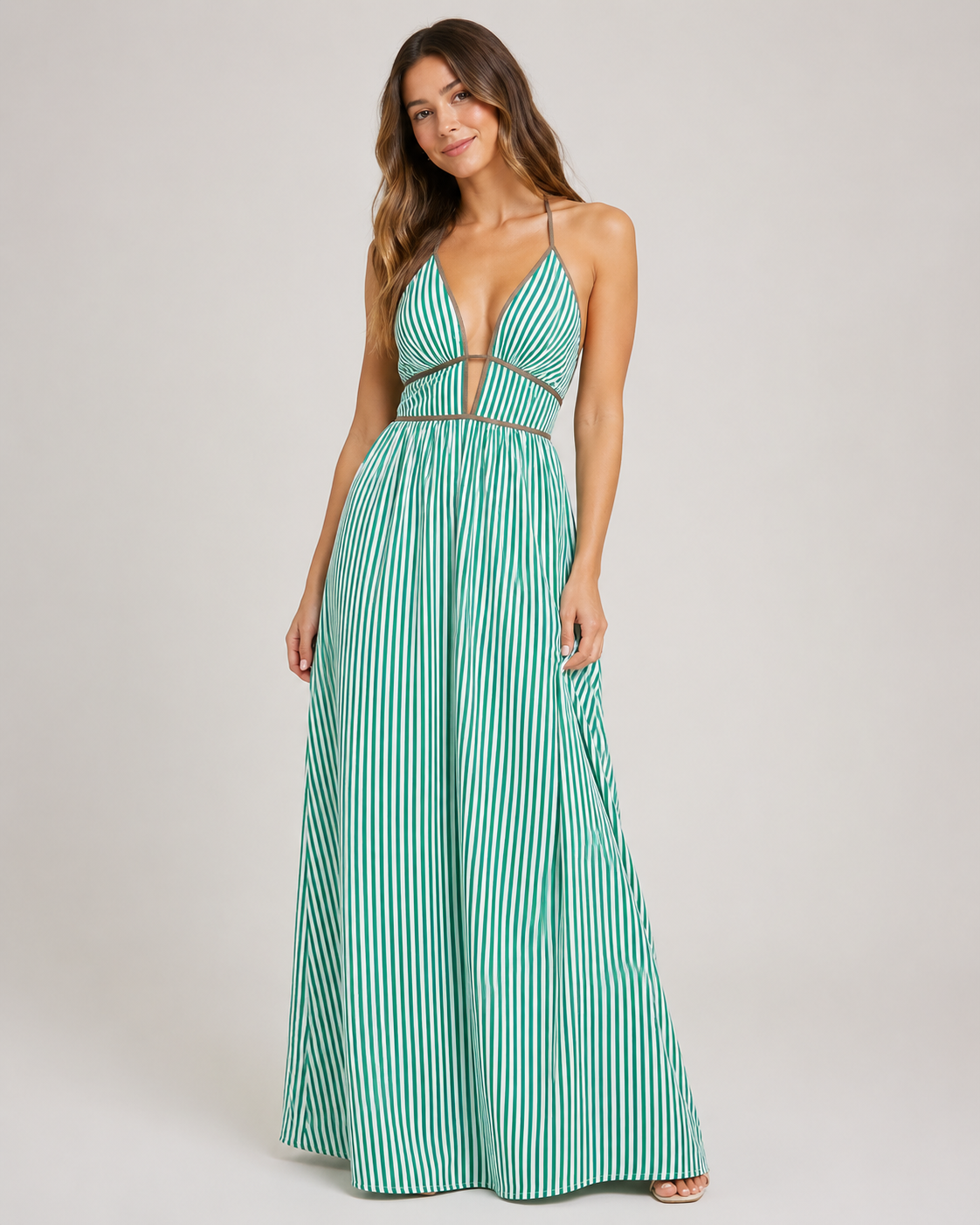Striped Backless Sundress