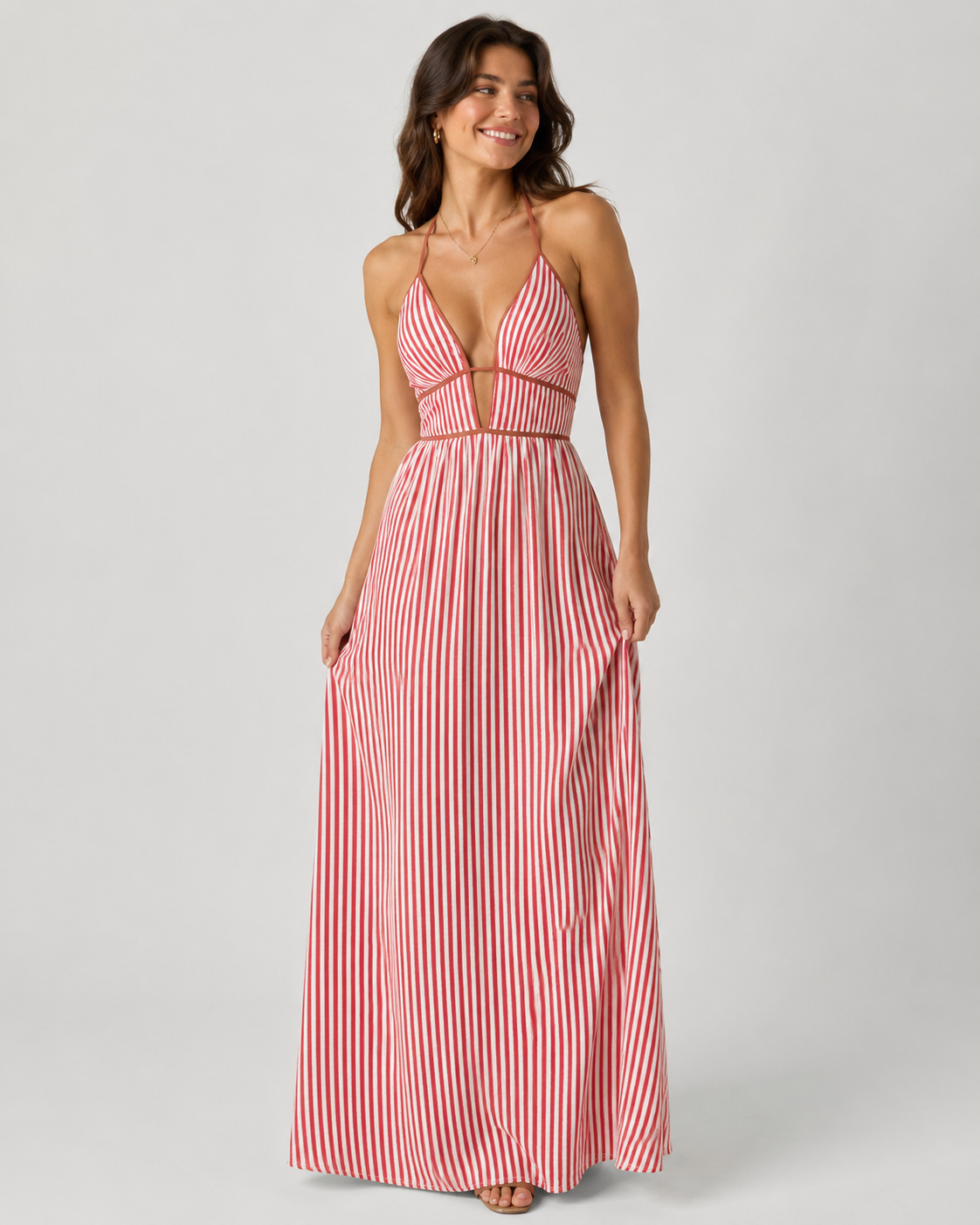 Striped Backless Sundress