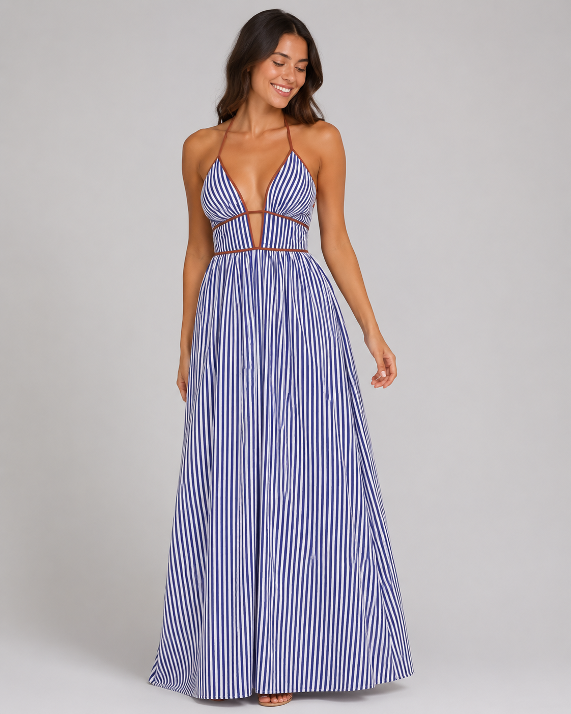 Striped Backless Sundress