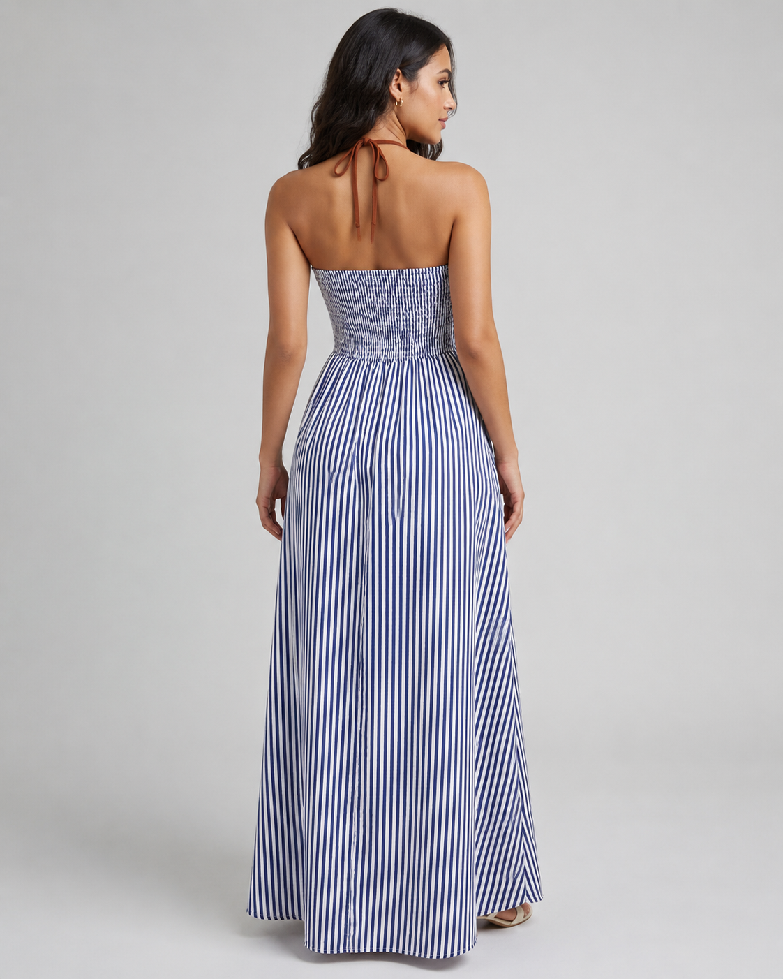Striped Backless Sundress