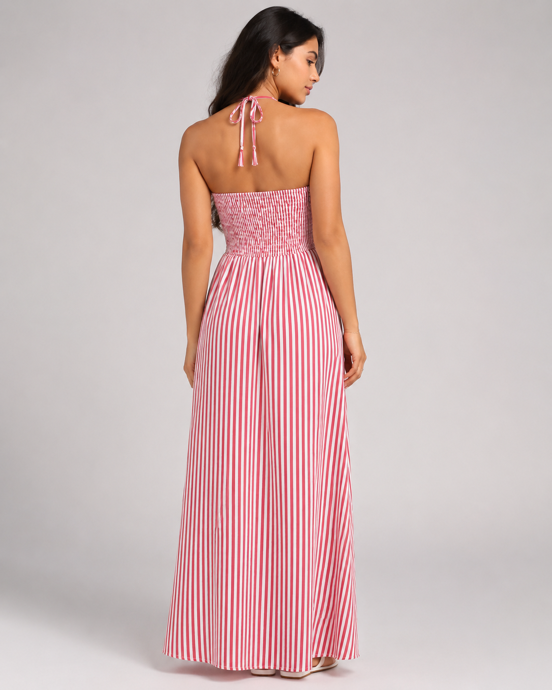 Striped Backless Sundress