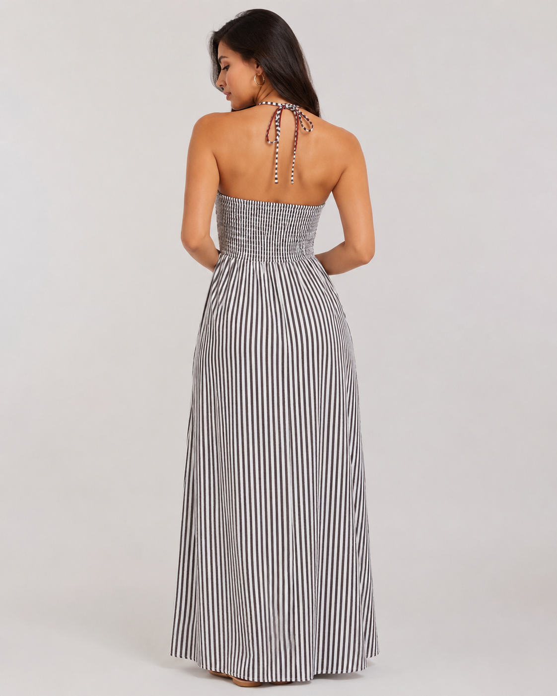 Striped Backless Sundress