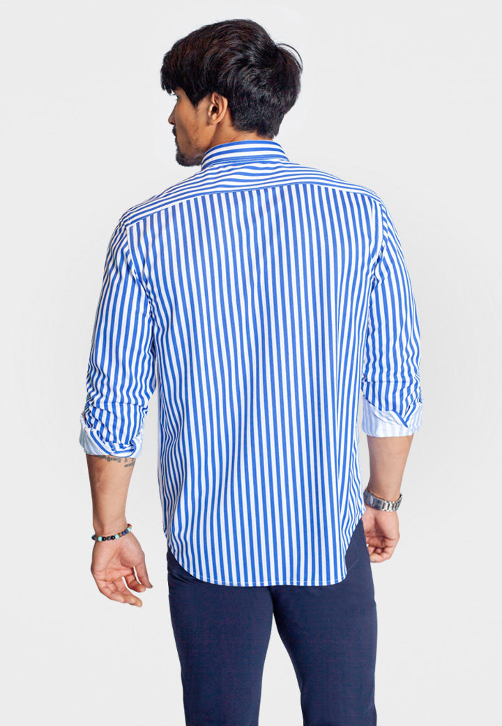 Mens Pinstriped Oxford Shirt