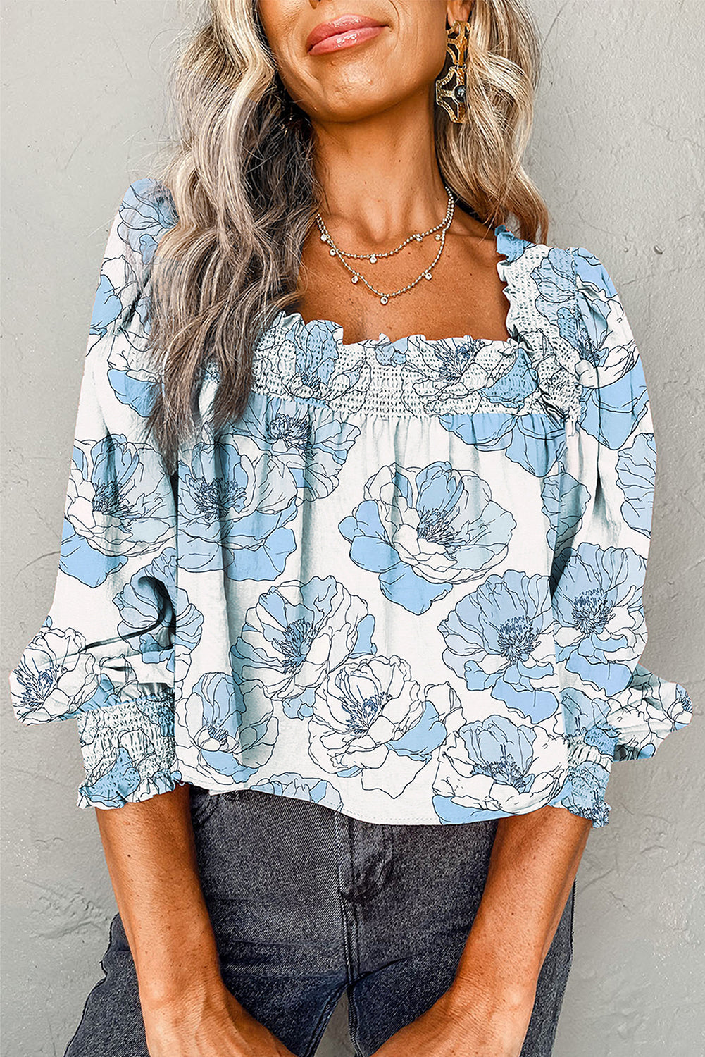 Womens Square Neck Blouse