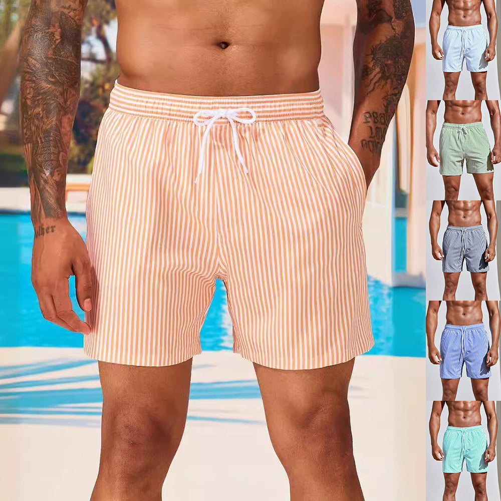 Mens Pinstriped Short