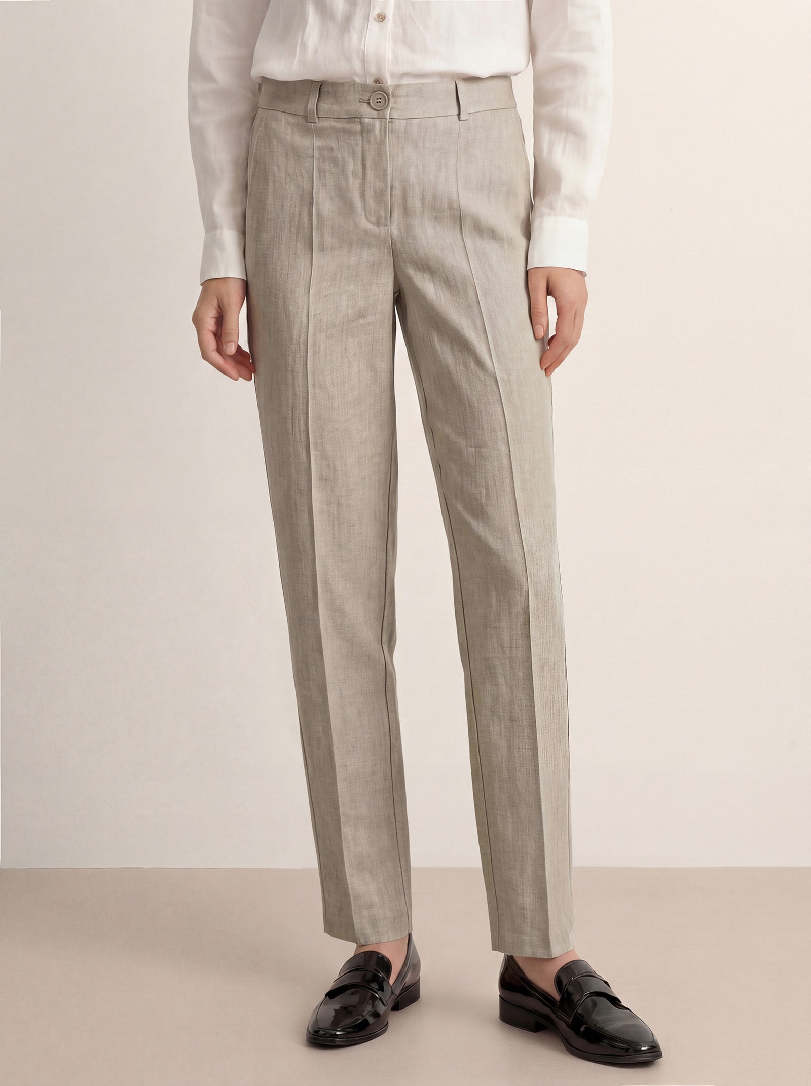 Linen Tailored Dress Pants