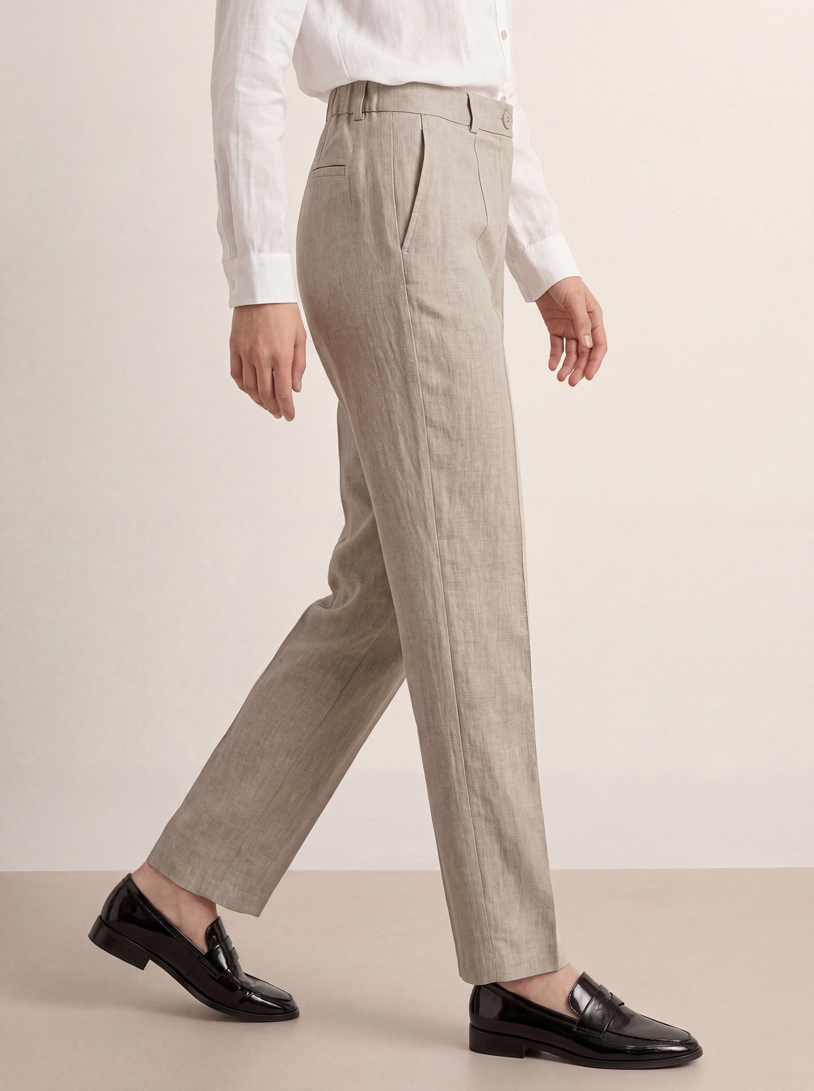 Linen Tailored Dress Pants