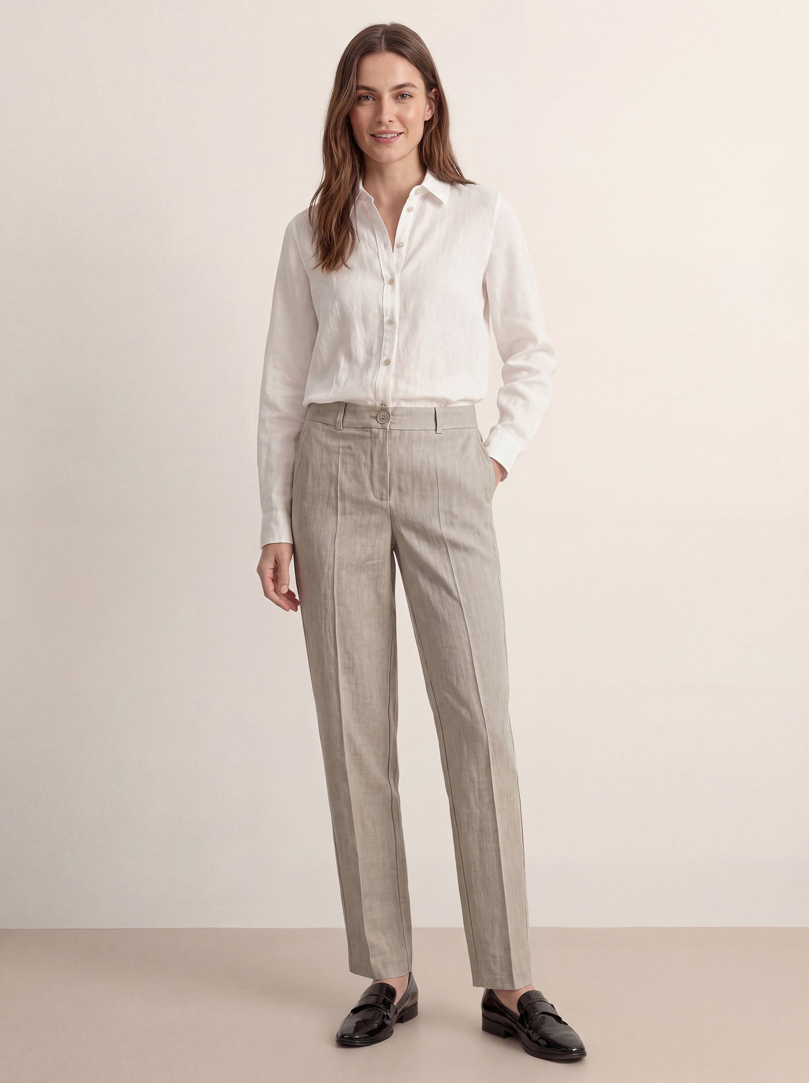 Linen Tailored Dress Pants