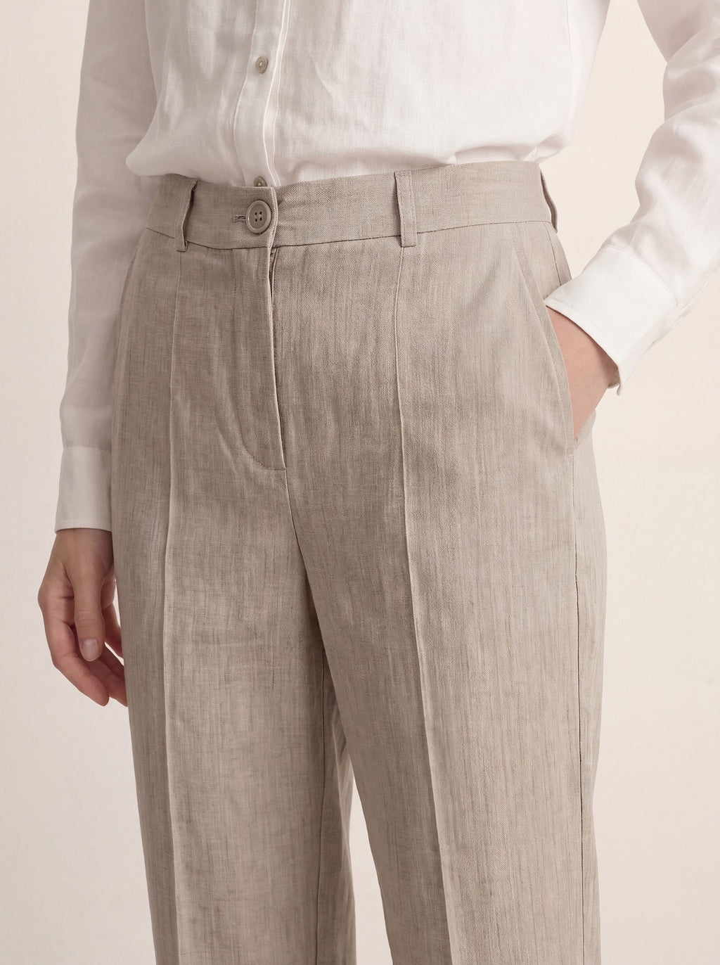 Linen Tailored Dress Pants