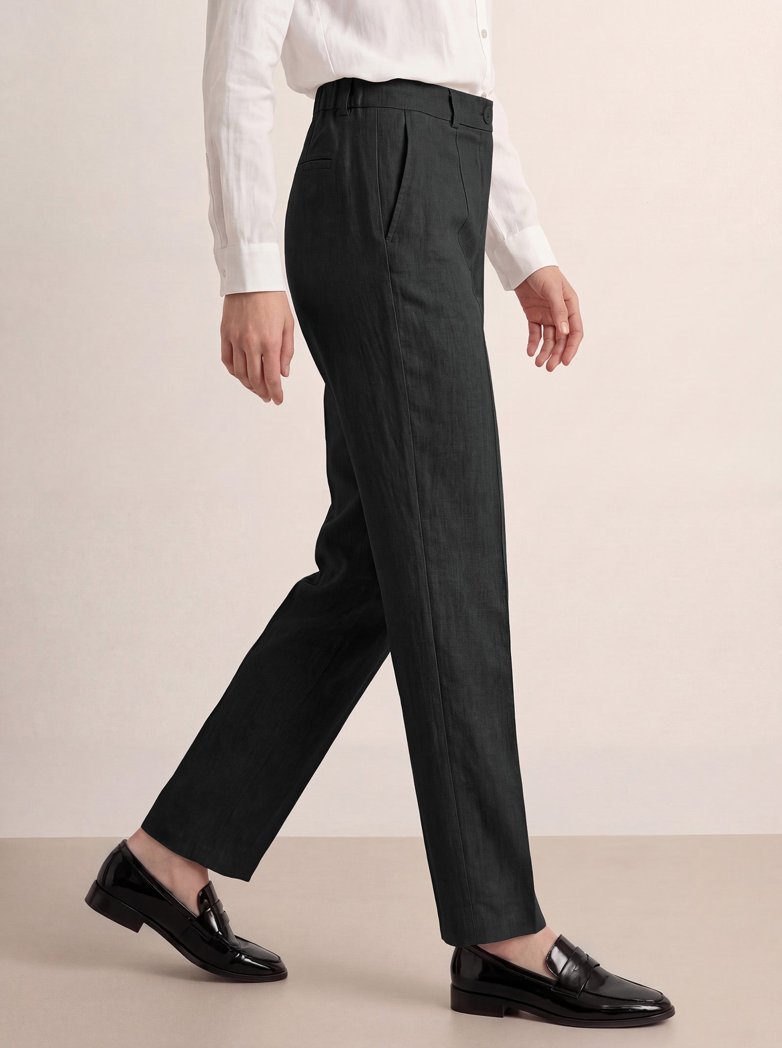 Linen Tailored Dress Pants