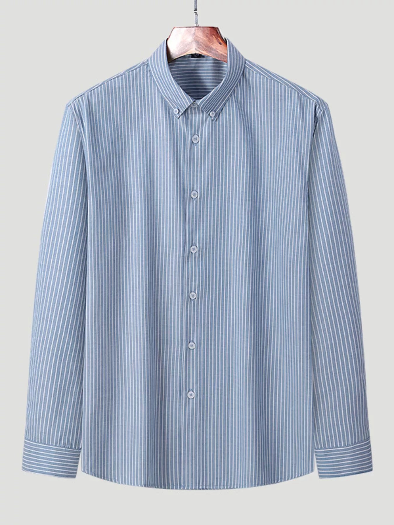 Mens Striped Oxford Shirt