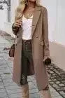Womens Lapel Collared Overcoat