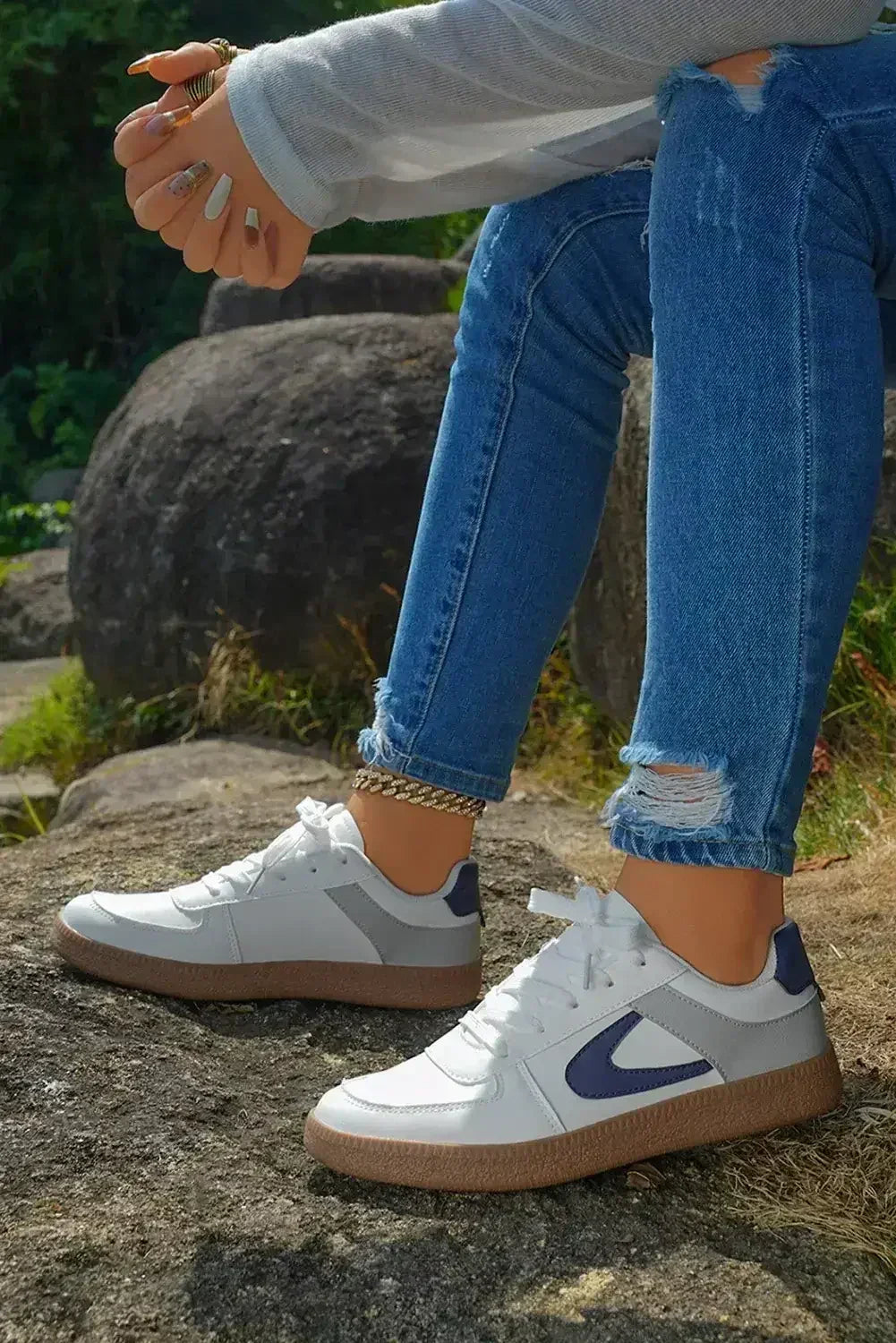 Leather Lace Up Sneaker