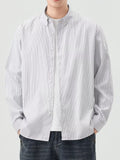 Mens Striped Oxford Shirt