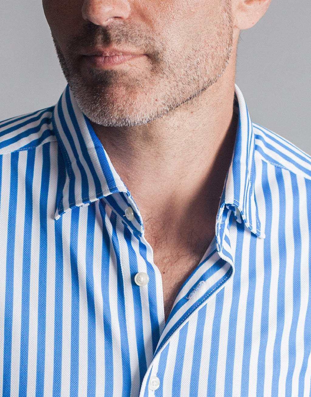 Mens Pinstriped Oxford Shirt