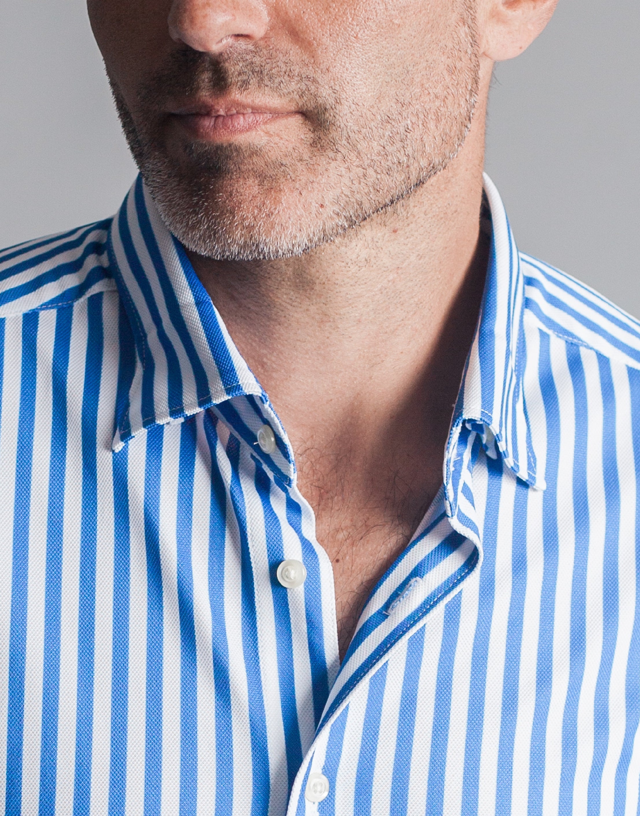Mens Pinstriped Oxford Shirt
