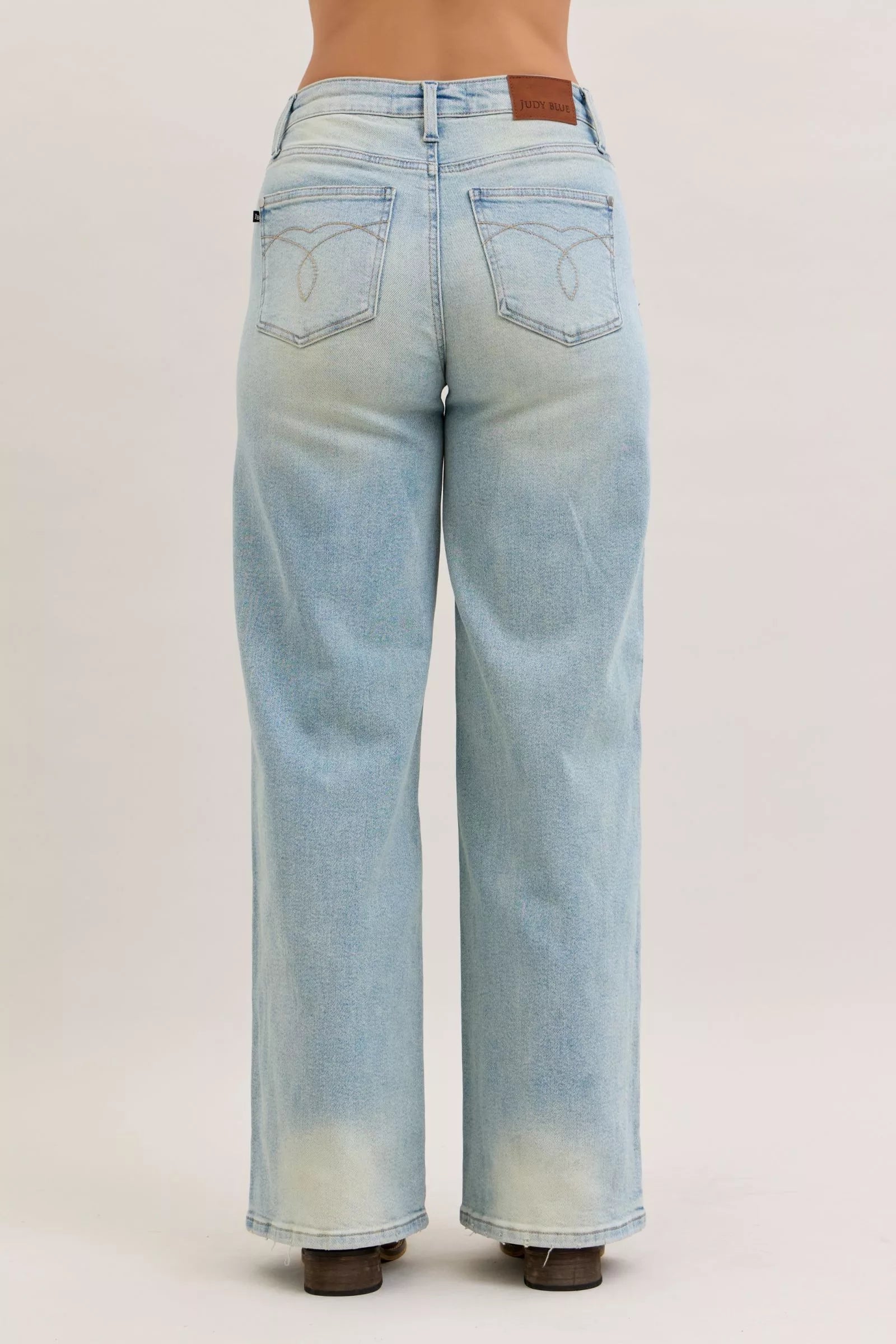 Womens High Waist Collar Jean