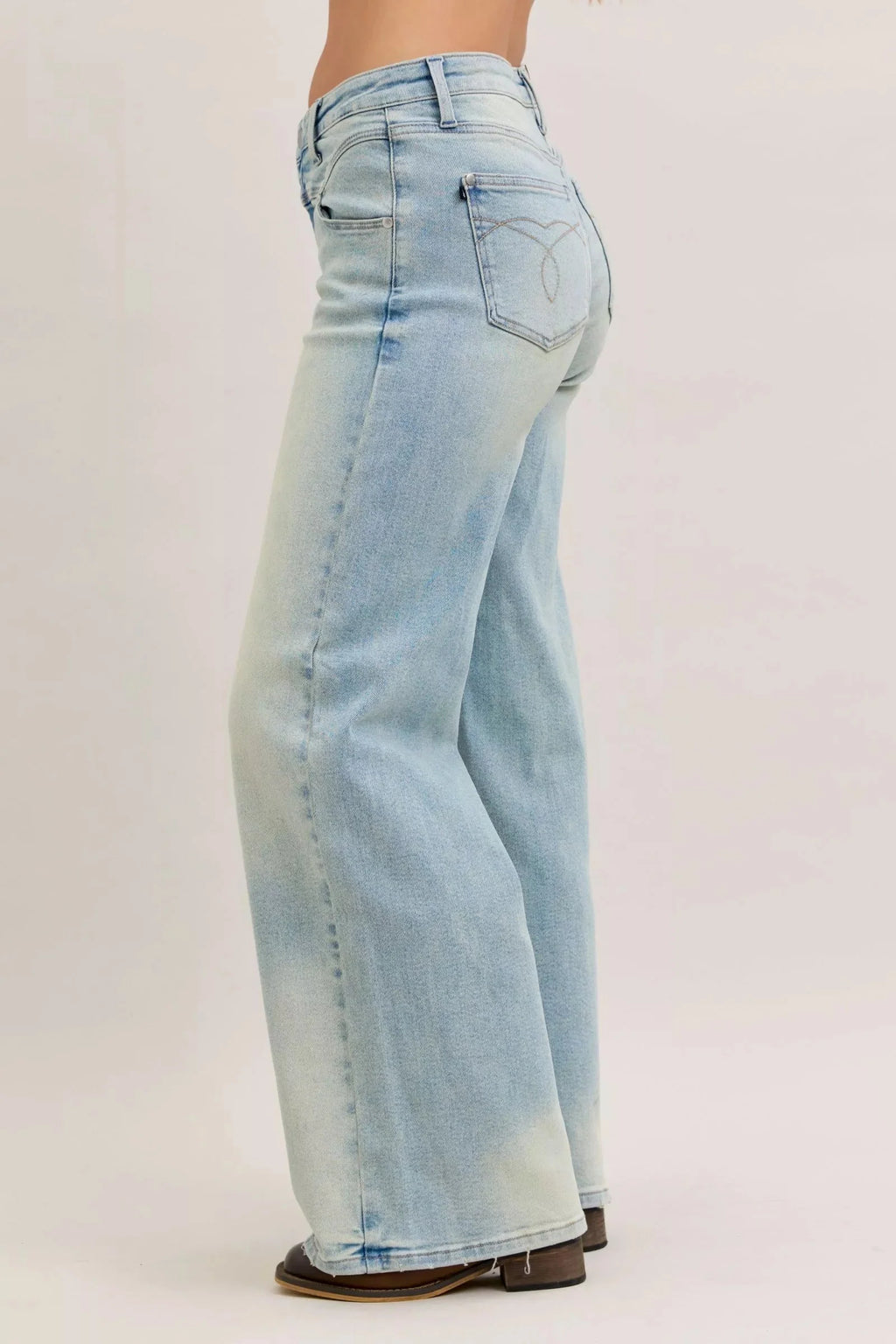 Womens High Waist Collar Jean